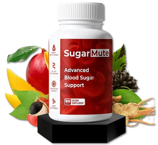 SugarMute Supplement Bottle - Advanced Blood Sugar Support Ingredients